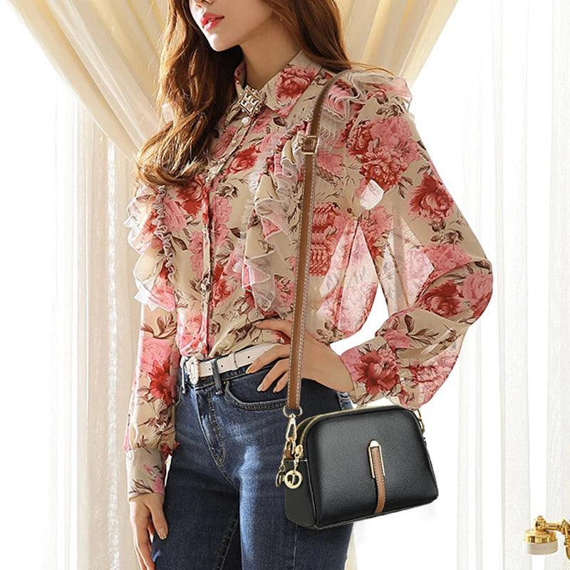 Chic Elegance - Bolsa de couro - Rosa Flor Store